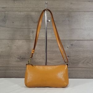 IL Bisonte Sunflower Orange Leather Shoulder Bag